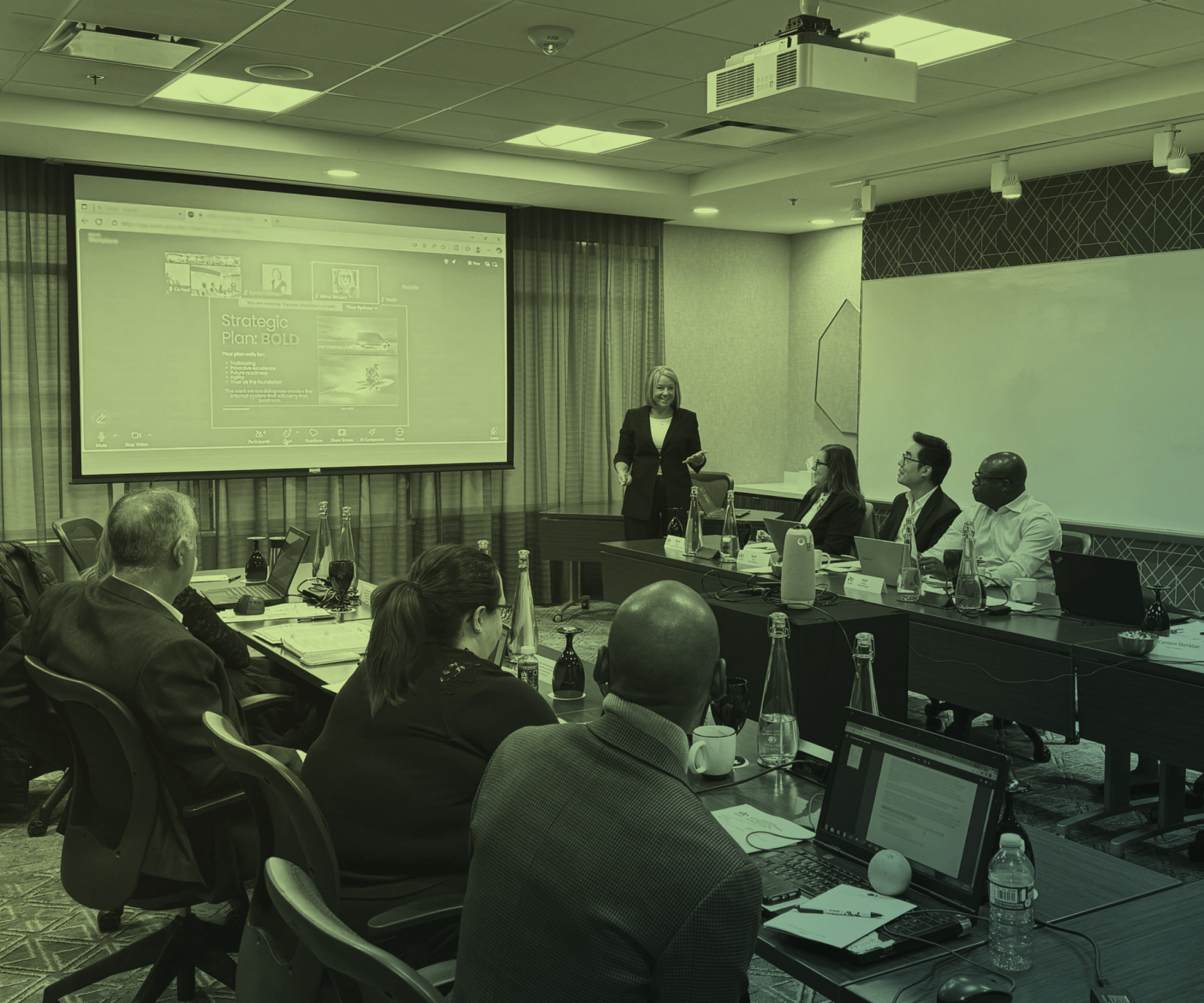 The College’s Council, participating in a presentation.