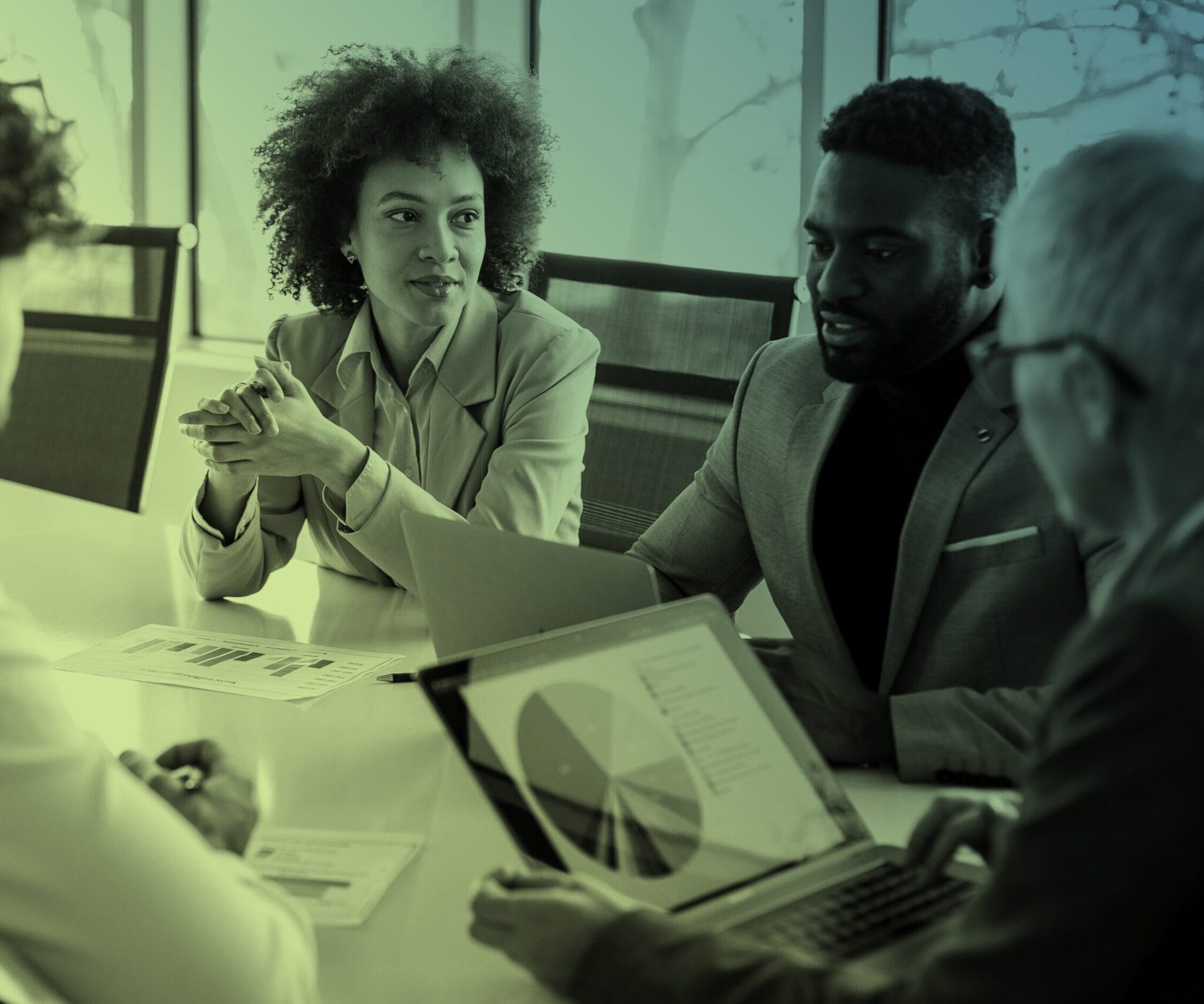 A group of people working on a project.